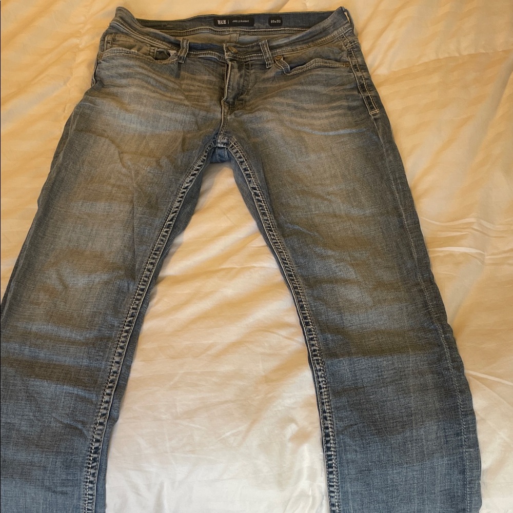 BKE Men's Straight Jeans - Light Blue
